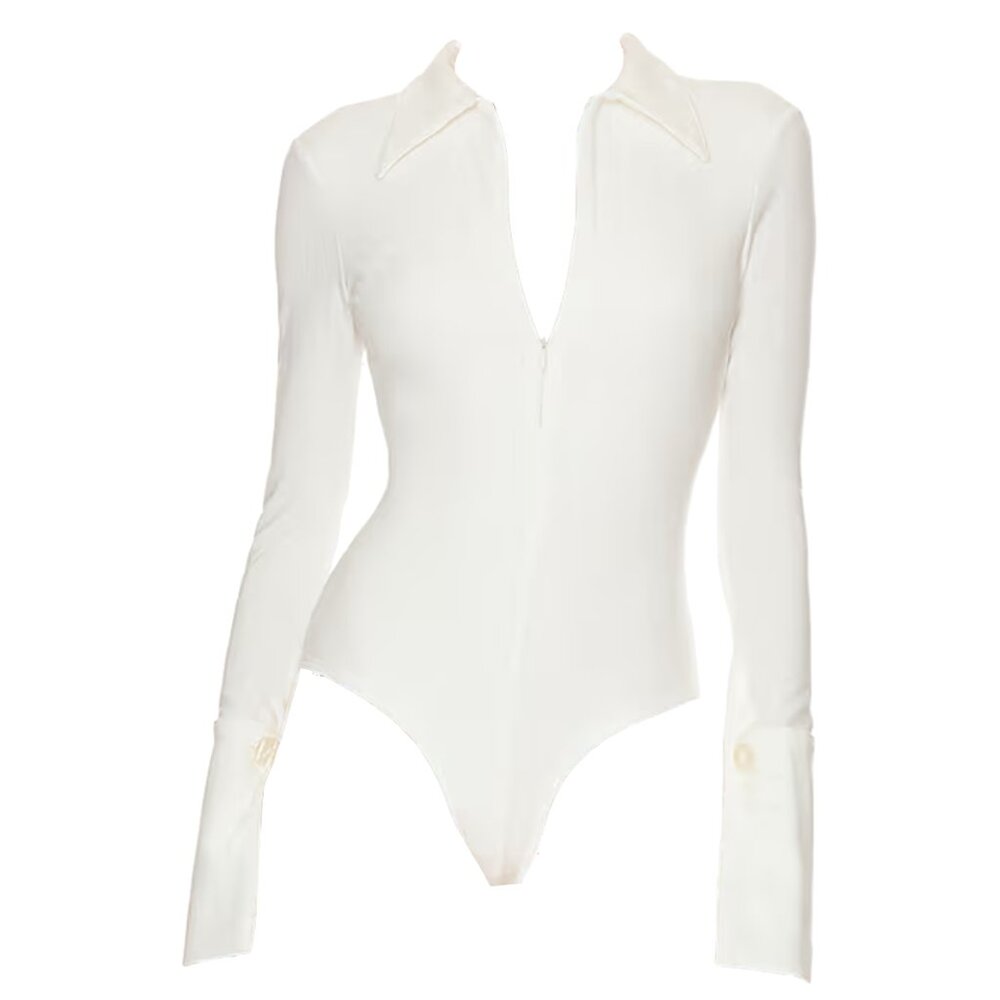 The Line by K Kili Bodysuit in White, Size M